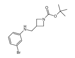 1-Boc-3-[(3-溴苯氨基)-甲基]-氮杂丁烷结构式