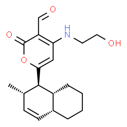 4-[(2-Hydroxyethyl)amino]-6-[(1R)-1,2,4aα,5,6,7,8,8aα-octahydro-2β-methylnaphthalen-1α-yl]-2-oxo-2H-pyran-3-carbaldehyde结构式