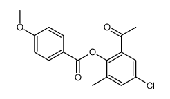 (2-acetyl-4-chloro-6-methylphenyl) 4-methoxybenzoate Structure
