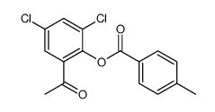 (2-acetyl-4,6-dichlorophenyl) 4-methylbenzoate结构式