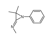 [3,3-Dimethyl-1-phenyl-aziridin-(2Z)-ylidene]-methyl-amine结构式