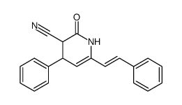 2-oxo-4-phenyl-6-styryl-1,2,3,4-tetrahydronicotinonitrile结构式