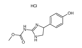 [4-(4-Hydroxy-phenyl)-4,5-dihydro-1H-imidazol-2-yl]-carbamic acid methyl ester; hydrochloride Structure