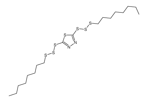 2,5-bis(octyltrisulfanyl)-1,3,4-thiadiazole结构式