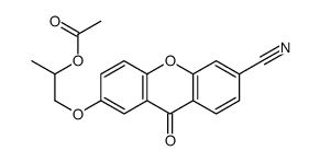 1-(6-cyano-9-oxoxanthen-2-yl)oxypropan-2-yl acetate结构式