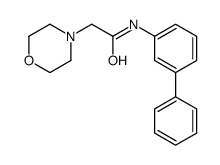 2-morpholin-4-yl-N-(3-phenylphenyl)acetamide结构式