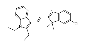 5-chloro-2-[2-(1,2-diethylindol-3-yl)ethenyl]-3,3-dimethylindole结构式