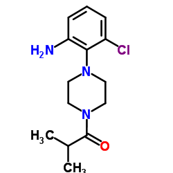 1-[4-(2-Amino-6-chlorophenyl)-1-piperazinyl]-2-methyl-1-propanone结构式