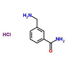 3-(Aminomethyl)benzamide hydrochloride (1:1) structure