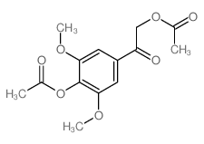 Ethanone,2-(acetyloxy)-1-[4-(acetyloxy)-3,5-dimethoxyphenyl]- structure