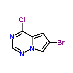 6-Bromo-4-chloropyrrolo[2,1-f][1,2,4]triazine structure