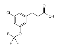 Benzenepropanoic acid, 3-chloro-5-(trifluoromethoxy) Structure