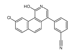 3-(9-chloro-1-oxo-2H-benzo[h]isoquinolin-4-yl)benzonitrile结构式