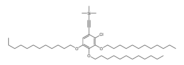 2-(2-chloro-3,4,5-tridodecoxyphenyl)ethynyl-trimethylsilane Structure