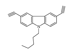 3,6-diethynyl-9-pentylcarbazole结构式