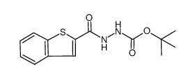 tert-butyl 2-(benzo[b]thiophene-2-carbonyl)hydrazine-1-carboxylate结构式