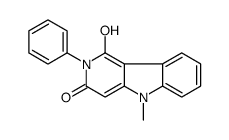 1-hydroxy-5-methyl-2-phenylpyrido[4,3-b]indol-3-one结构式