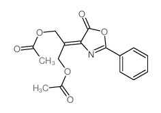 [3-acetyloxy-2-(5-oxo-2-phenyl-1,3-oxazol-4-ylidene)propyl] acetate structure