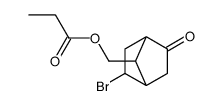 (5-bromo-2-oxo-7-bicyclo[2.2.1]heptanyl)methyl propanoate结构式