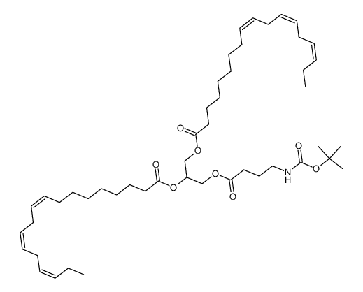 1,2-dilinolenoyl-3-(4-((tert-butoxycarbonyl)amino)butyryl)propane-1,2,3-triol结构式