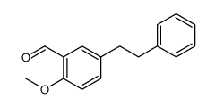 Benzaldehyde, 2-methoxy-5-(2-phenylethyl)- Structure