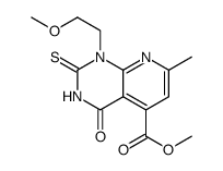 Pyrido[2,3-d]pyrimidine-5-carboxylic acid, 1,2,3,4-tetrahydro-1-(2-methoxyethyl)-7-methyl-4-oxo-2-thioxo-, methyl ester Structure