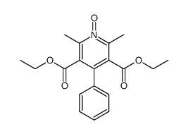 2,6-dimethyl-1-oxy-4-phenyl-pyridine-3,5-dicarboxylic acid diethyl ester Structure