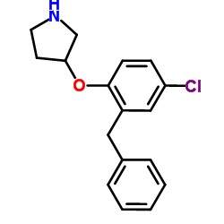 3-(2-Benzyl-4-chlorophenoxy)pyrrolidine Structure