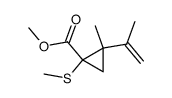 methyl 2-isopropenyl-2-methyl-1-(methylthio)cyclopropane-1-carboxylate Structure
