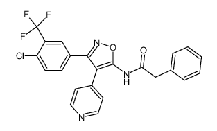 3-(4-chloro-3-trifluoromethylphenyl)-5-(phenylacetylamino)-4-(4-pyridyl)isoxazole Structure