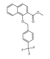 1-(4-trifluoromethyl-benzyloxy)-naphthalene-2-carboxylic acid methyl ester结构式