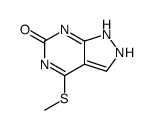 4-methylsulfanyl-1,2-dihydropyrazolo[3,4-d]pyrimidin-6-one结构式