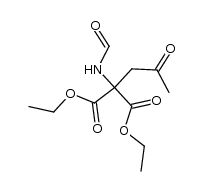 N-Formyl-α-aethoxycarbonyl-γ-oxo-DL-norvalin-aethylester结构式