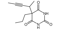 5-(1-methyl-but-2-ynyl)-5-propyl-barbituric acid结构式