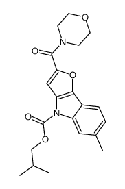6-Methyl-2-(morpholine-4-carbonyl)-furo[3,2-b]indole-4-carboxylic acid isobutyl ester结构式
