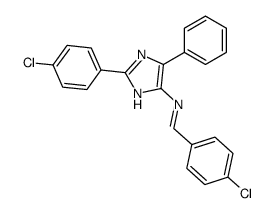 (4-chloro-benzylidene)-[2-(4-chloro-phenyl)-5-phenyl-1(3)H-imidazol-4-yl]-amine结构式