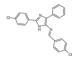 (4-chloro-benzylidene)-[2-(4-chloro-phenyl)-5-phenyl-1(3)H-imidazol-4-yl]-amine Structure