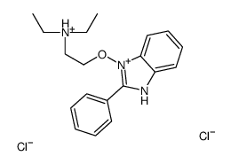 diethyl-[2-[(2-phenyl-3H-benzimidazol-1-ium-1-yl)oxy]ethyl]azanium,dichloride Structure