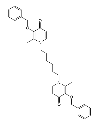 1,1'-(hexane-1,6-diyl)bis(3-(benzyloxy)-2-methylpyridin-4(1H)-one)结构式