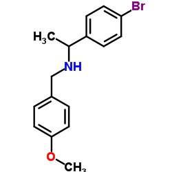 1-(4-Bromophenyl)-N-(4-methoxybenzyl)ethanamine结构式
