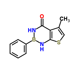 5-Methyl-2-phenyl-2,3-dihydrothieno[2,3-d][1,3,2]diazaborinin-4(1H)-one结构式