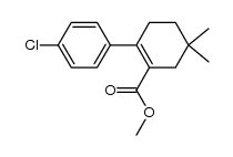 methyl 2-(4-chlorophenyl)-5,5-dimethylcyclohex-1-ene-1-carboxylate结构式