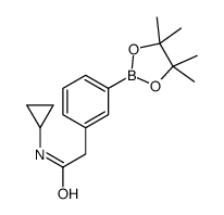 N-cyclopropyl-2-[3-(4,4,5,5-tetramethyl-1,3,2-dioxaborolan-2-yl)phenyl]acetamide Structure
