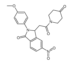 2-(4-methoxyphenyl)-5-nitro-3-[2-oxo-2-(4-oxopiperidin-1-yl)ethyl]-3H-isoindol-1-one Structure