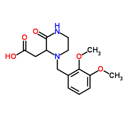 [1-(2,3-Dimethoxybenzyl)-3-oxo-2-piperazinyl]acetic acid Structure