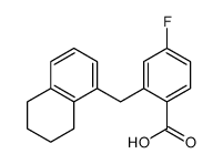 4-fluoro-2-(5,6,7,8-tetrahydronaphthalen-1-ylmethyl)benzoic acid结构式