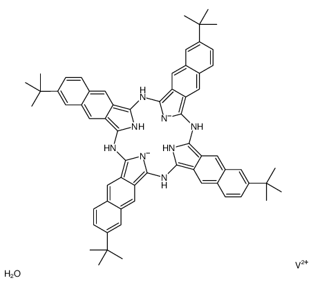 Vanadyl 2,11,20,29-tetra-tert-butyl-2,3-naphthalocyanine Structure