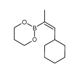 (E)-2-(1-cyclohexylprop-1-en-2-yl)-1,3,2-dioxaborinane Structure