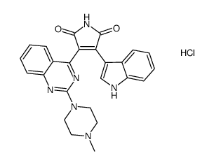 3-(1H-indol-3-yl)-4-[2-(4-methyl-piperazin-1-yl)-quinazolin-4-yl]-pyrrole-2,5-dione chloride结构式