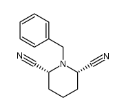 顺-1-苄基-2,6-二氰基哌啶结构式